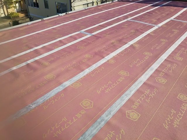 福井市で屋根リフォーム、まずは下地の工事。