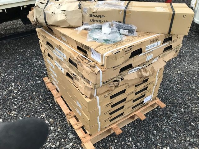鯖江市で太陽光設置工事の準備です