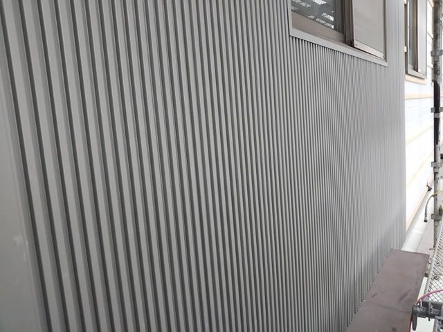 敦賀市で外壁リフォームの手伝い・5山スパン貼り