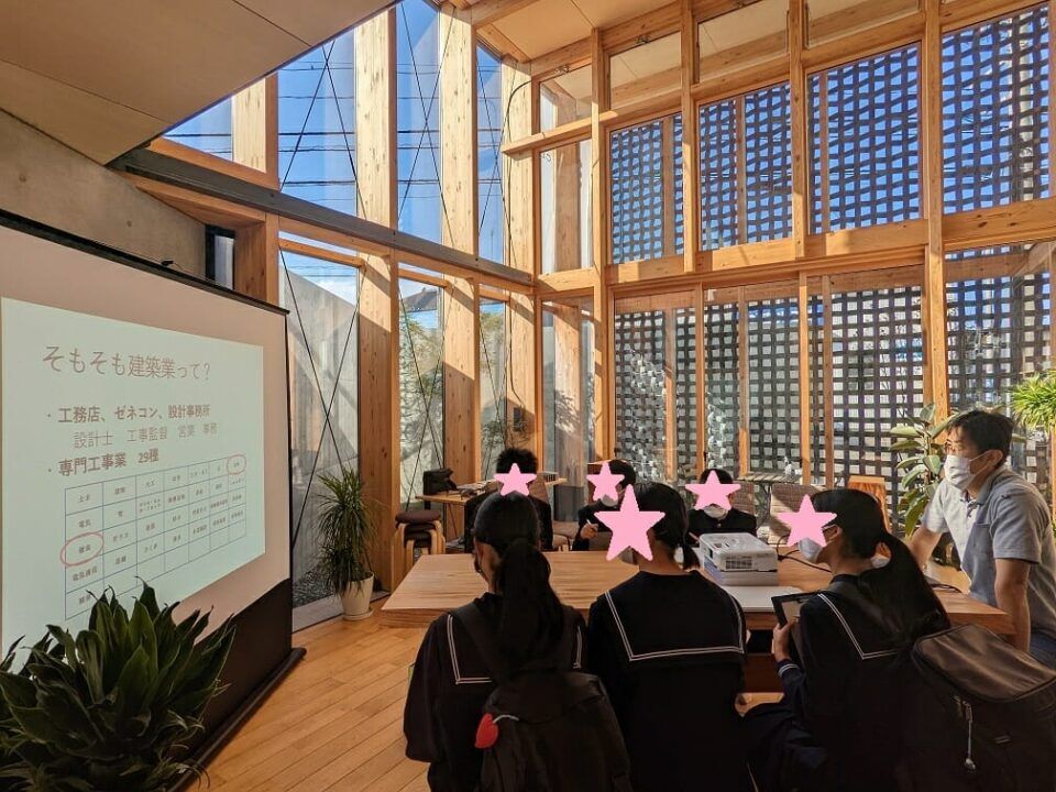足羽第一中学校の企業見学の受入れをしました。