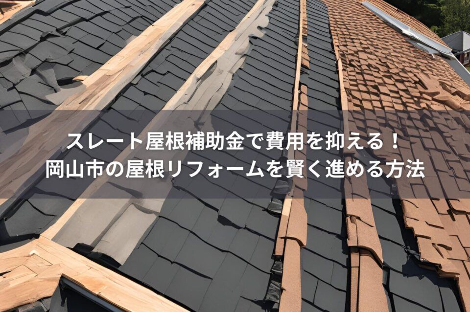 スレート屋根補助金で費用を抑える！岡山市の屋根リフォームを賢く進める方法